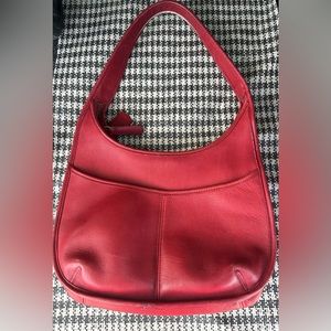 Vintage Coach Ergo Hobo in Cherry Red, Authentic Leather